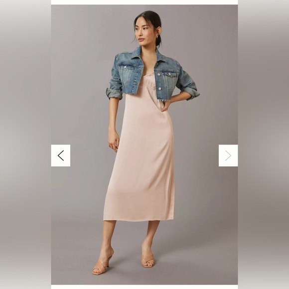 NEW Anthropologie Pilcro Ultra-Crop Mini Trucker Denim Jacket Medium MSRP $140 - Picture 4 of 13